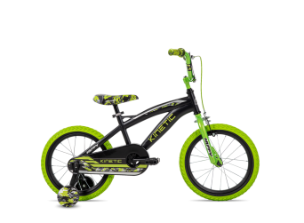 Kinetic Boys' Bike, 16-Inch, Black/Green