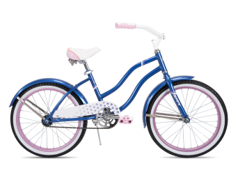 Good Vibrations Girls' Beach Cruiser, 20-Inch, Blue