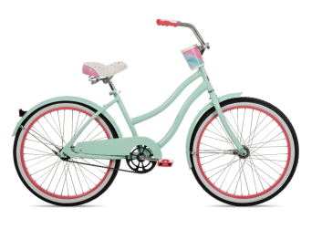 Good Vibrations Kids Beach Cruiser, 24-Inch, Pastel Green