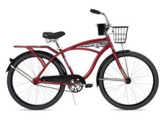 Red 26-inch Nel Lusso men's cruiser bike