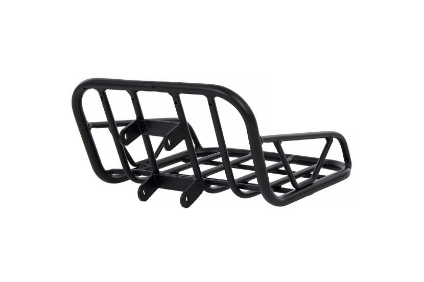 Black e-bike front rack
