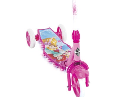 Close-up of the Disney Princess scooter’s quick-connect assembly feature for easy setup. Close-up of the Disney Princess scooter’s quick-connect assembly feature for easy setup.