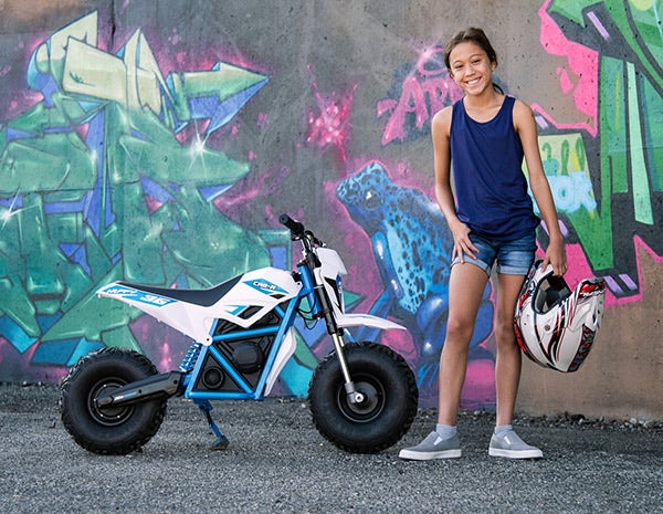 CR8-R Mini Bike, White, 36V